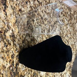 Black Velvet Necklace and clear Display Stand